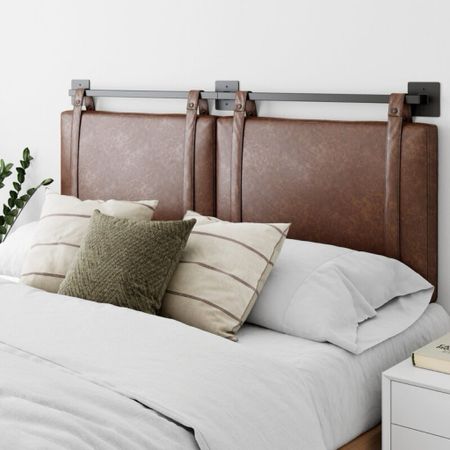 Can’t beat this price for the look. Faux leather headboard. 

#LTKhome #LTKsalealert