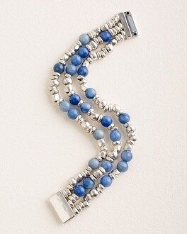 Blue and Silvertone Magnetic Bracelet | Chico's