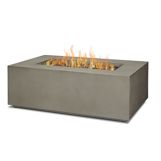 Rutland Rectangle Fire Pit Table (42"&ndash;70") | West Elm (US)