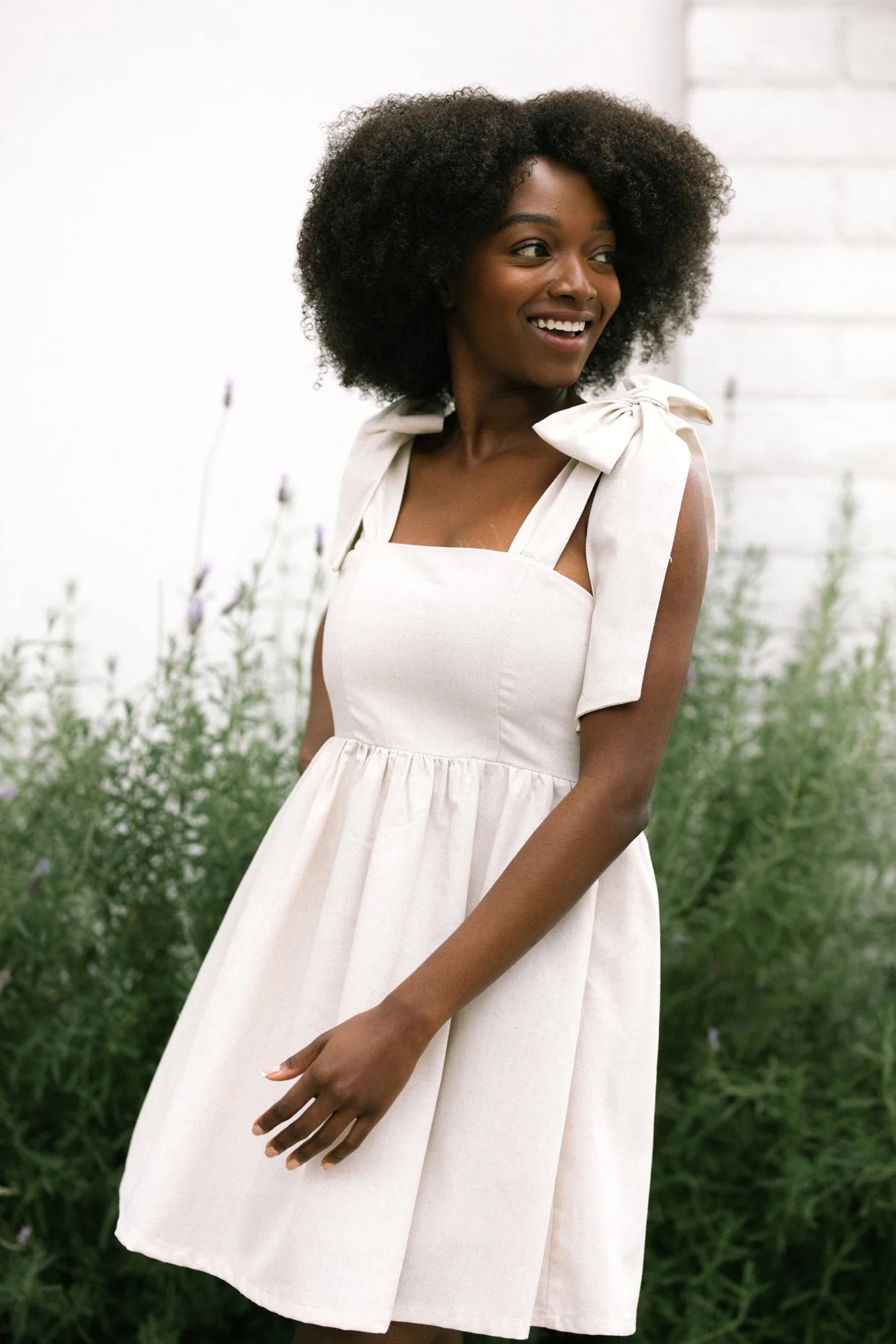 Addison Tie Shoulder Mini Dress | Morning Lavender