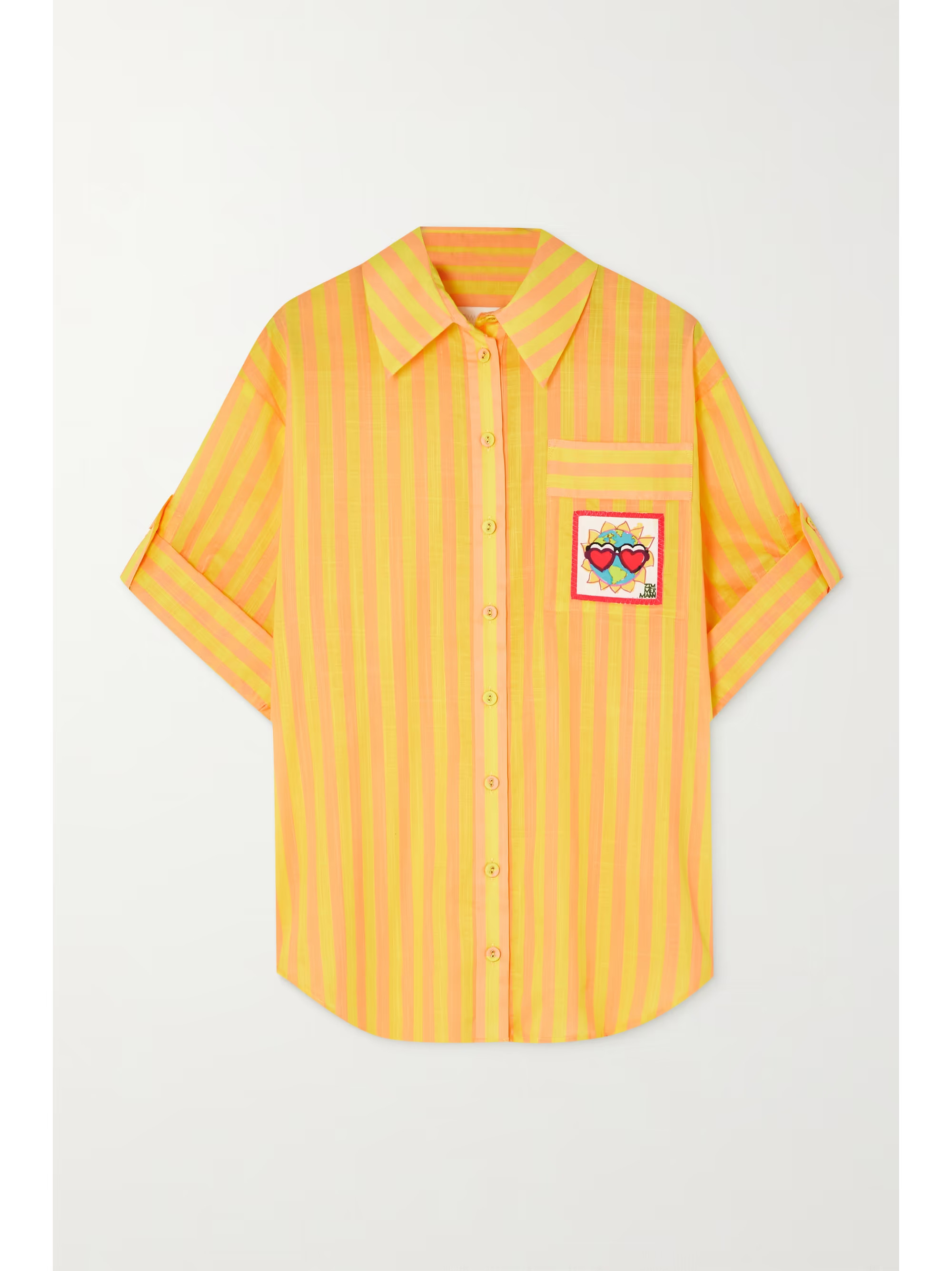 + NET SUSTAIN striped cotton-voile shirt | NET-A-PORTER (UK & EU)