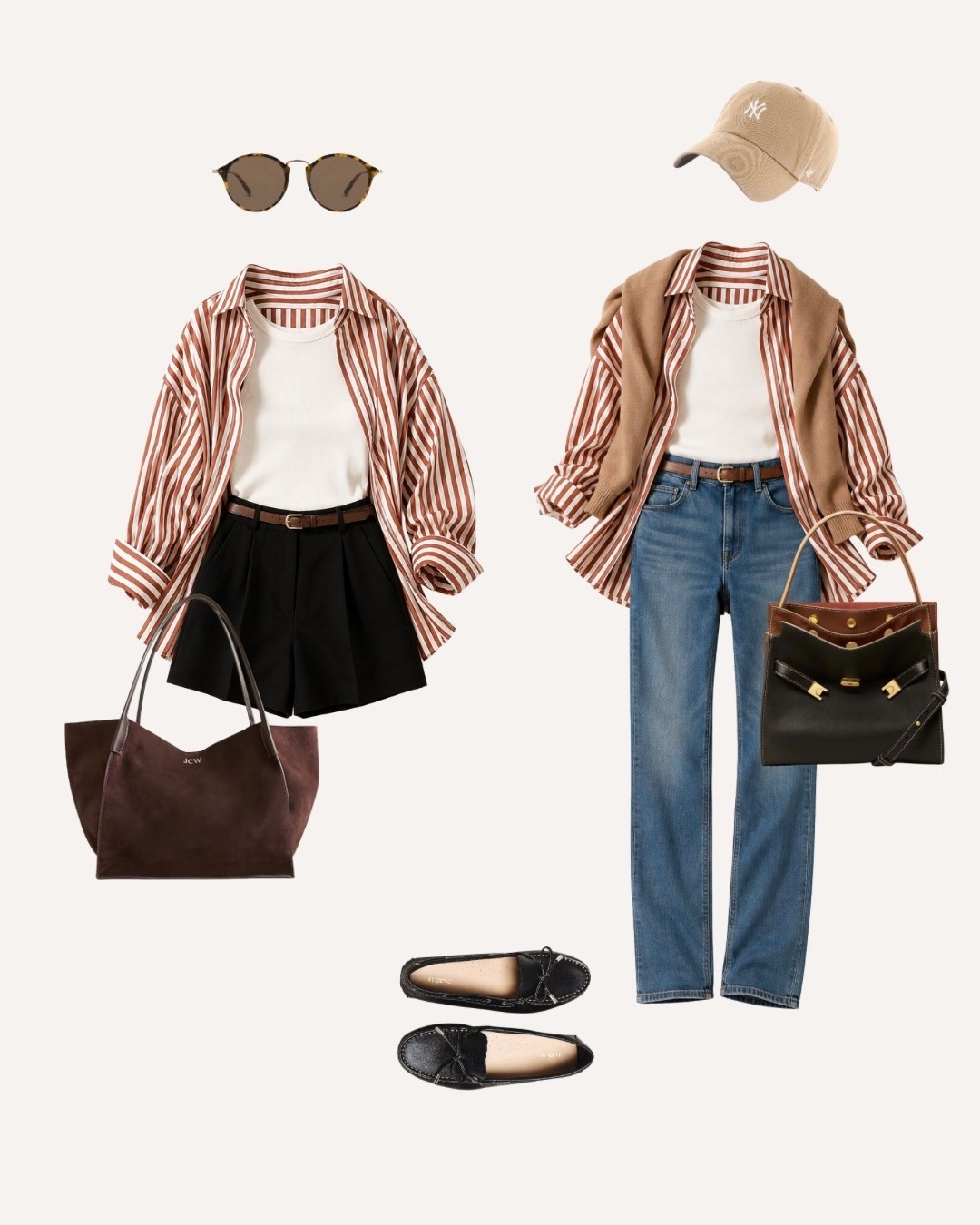 One shirt. Two months.

Wear it now with tailored shorts and a tank. Keep it in rotation when September arrives with straight-leg denim, a sweater over the shoulders, and loafers.

This is how I want my closet to work: fewer pieces, longer seasons, no dramatic wardrobe overhaul every three months.

Buy for versatility. Then actually wear your clothes.

#LTKStyle #SummerToFall #TransitionalStyle #CapsuleWardrobe #ClassicStyle #FallStyle #ElevatedCasual #TimelessStyle #WardrobeEssentials #EverydayStyle