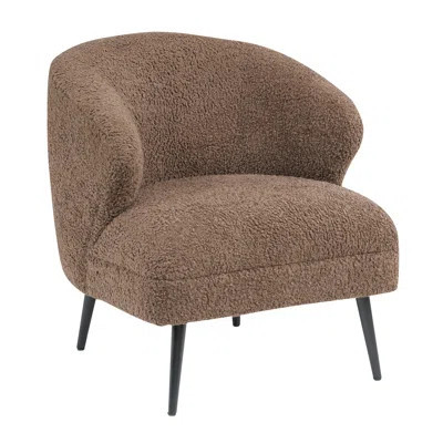 Modern Chair With Brown Boucle And High Foam Cushion Chair, Color, Upholstery, Luxury | Wayfair North America