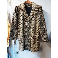 1960S Faux Leopard Fur Coat | Etsy (US)