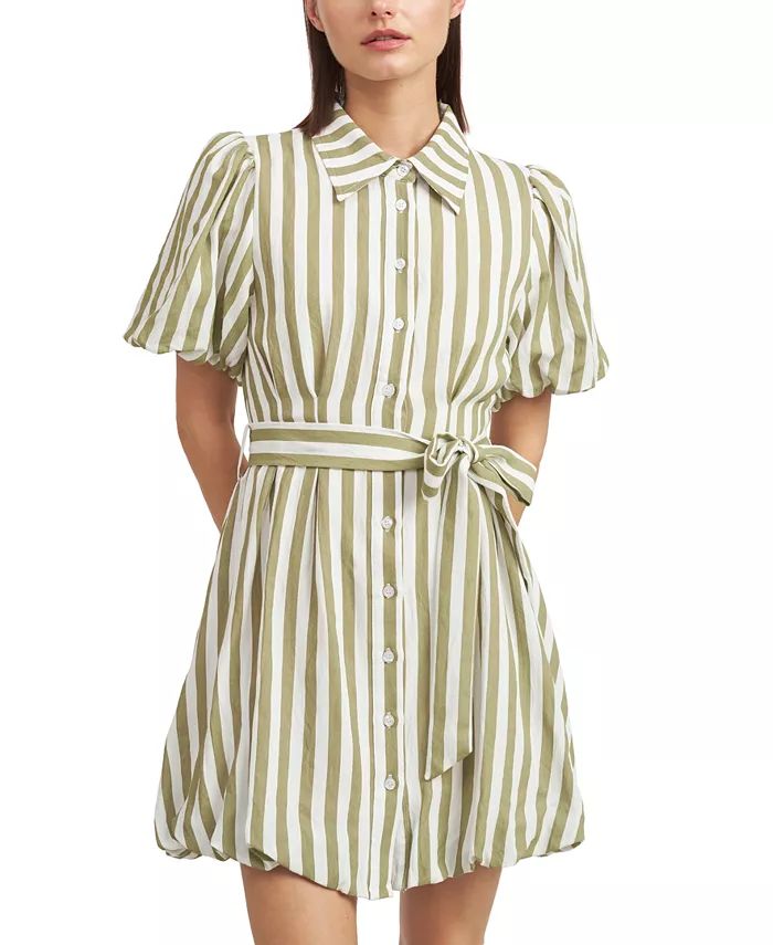 En Saison Women's CeCe Striped Shirtdress - Macy's | Macy's