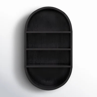 Minx Oval Solid Mango Wood Accent Wall Shelf | Wayfair North America