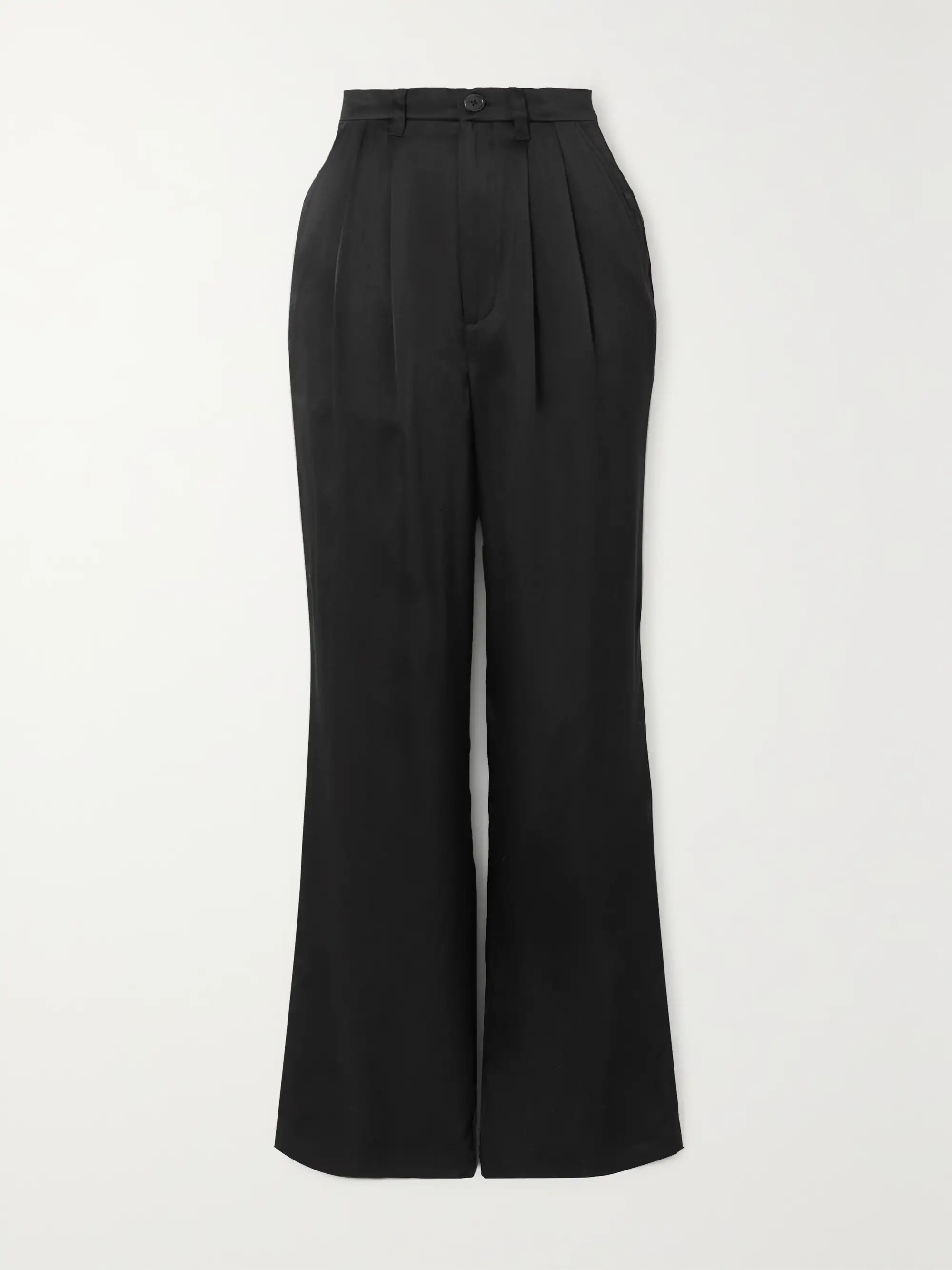 Carrie pleated silk-charmeuse straight-leg pants | NET-A-PORTER (UK & EU)