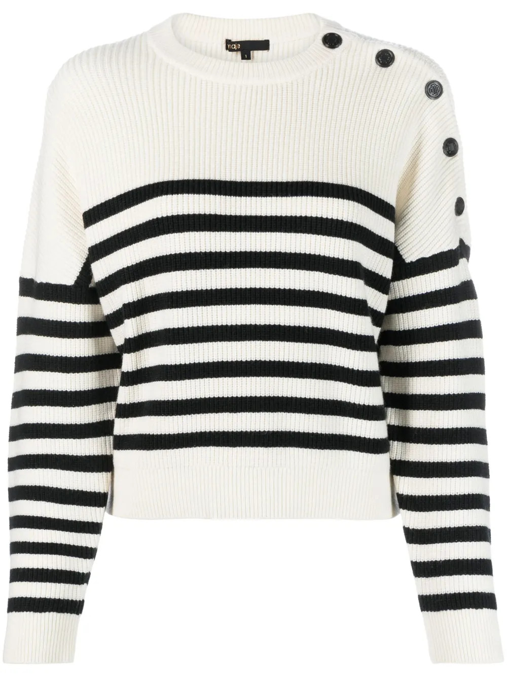 Maje Maglione Girocollo a Righe - Farfetch | Farfetch Global