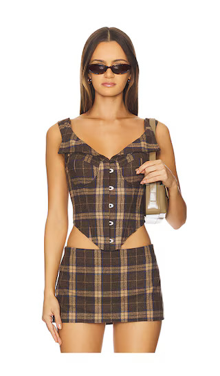 Chamonix Tartan Corset in Multi | Revolve Clothing (Global)