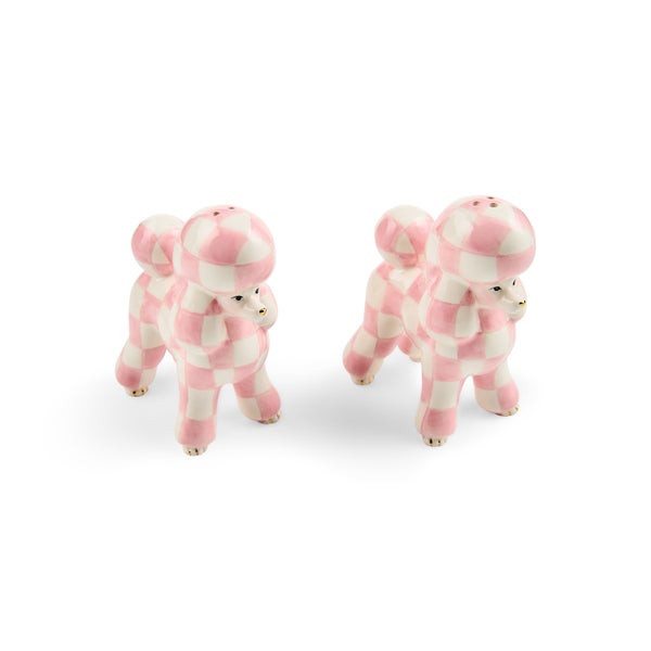 MacKenzie-Childs Rosy Poodle Salt & Pepper Set | MacKenzie-Childs