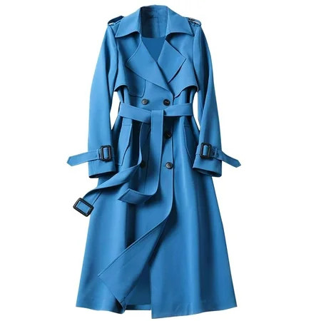 GBSELL Womens Winter Coats Womens Trench Coats For Women Overcoat Solid Slim Fit Jacket Long Outerwe | Walmart (US)