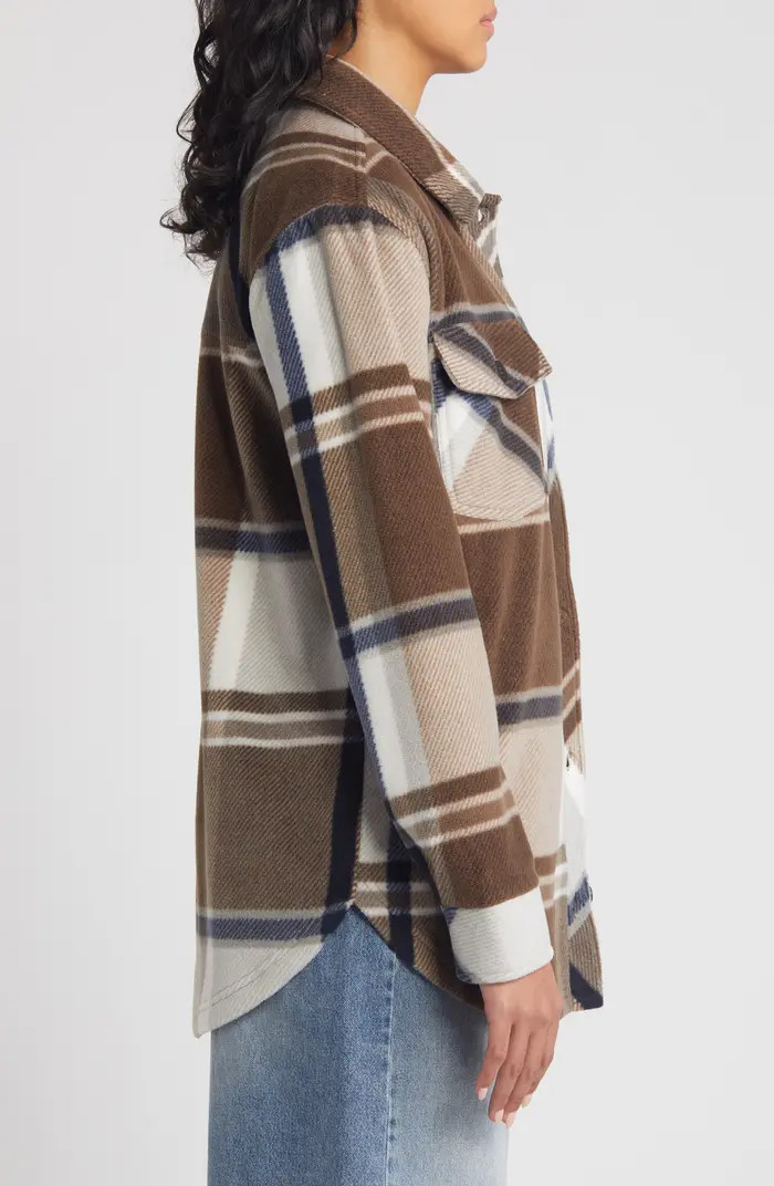 Thread & Supply Plaid Polar Fleece Shacket | Nordstrom | Nordstrom