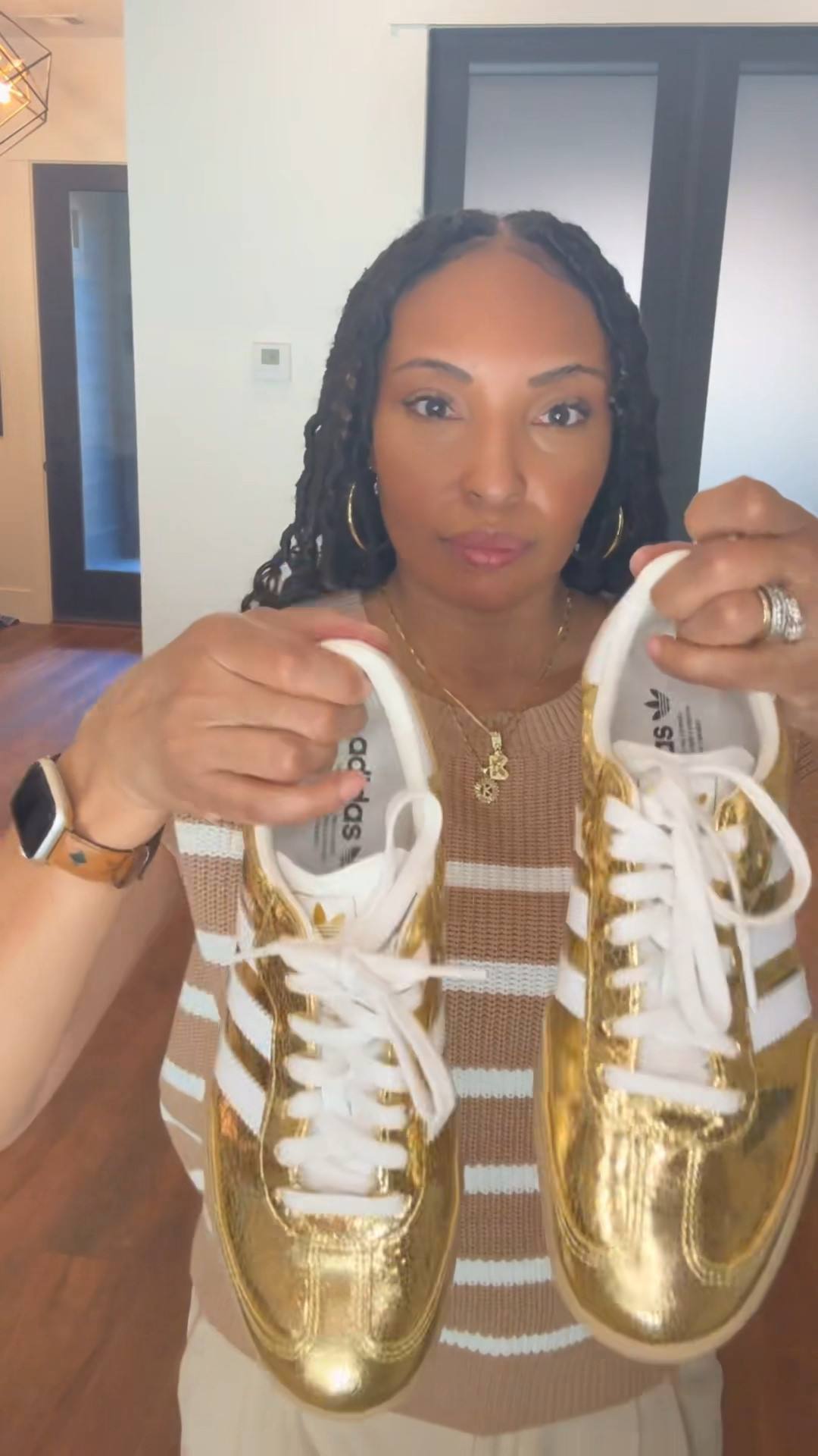 The shoe that does all the work.

These Gold Adidas Sambas instantly elevate even the simplest outfit. Denim, blazer, athleisure — it doesn’t matter. The metallic gold adds that intentional, luxury energy without trying too hard.

This is how you mix classic x modern x urban the right way.

Would you style these casual or dress them up? 👇🏽

#TheKiJuanaEdit #StatementSneakers #adidas #adidassamba 

#LTKootd #LTKOver40 #LTKMidsize