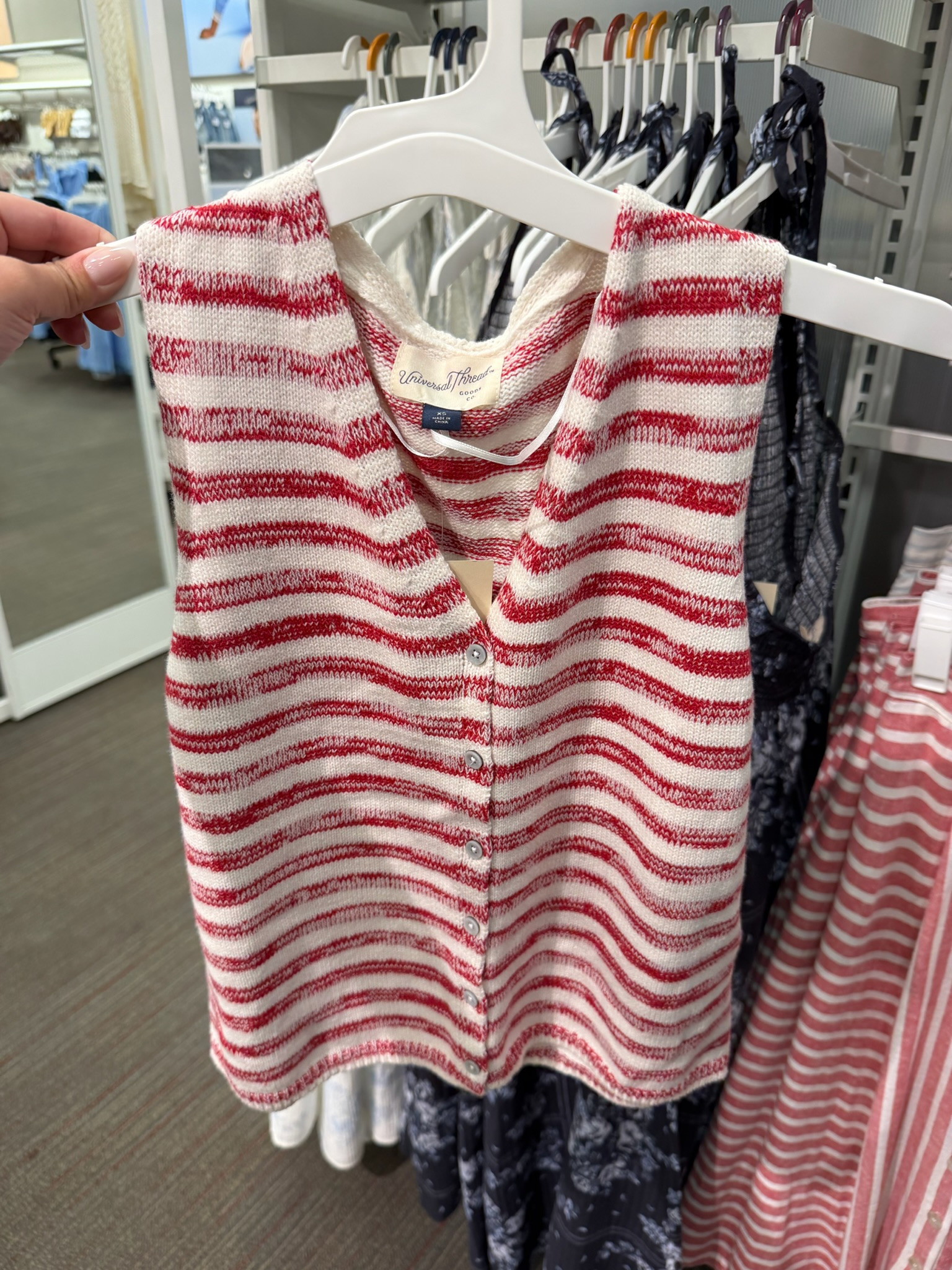 This new top at target immediately reminded me of something Madewell would sell! So cute styled with denim shorts, white jeans, or linen pants for all your summer plans.

wedding guest dress summer, summer outfits, summer dresses, country concert outfits, fathers day gift guide, date night outfits, plus size fashion, 4th of july outfit women, vacation outfits beach, work outfits, target style, target new arrivals, red stripe top
 

 #LTKgrwm #LTKootd #LTKSeasonal