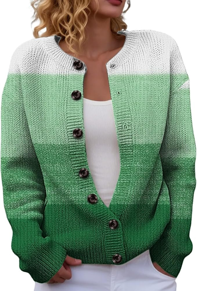 St Patricks Day Cardigan Women Shamrock Irish Lightweight Knit Long Sleeve Plus Size Sweater Casu... | Amazon (US)