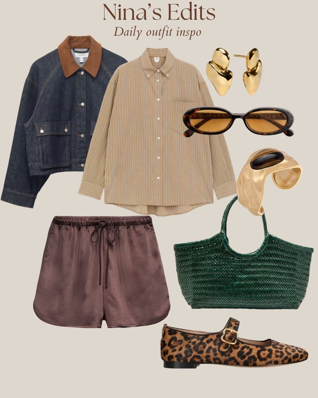 Camel stripe shirt outfit 

#LTKspring