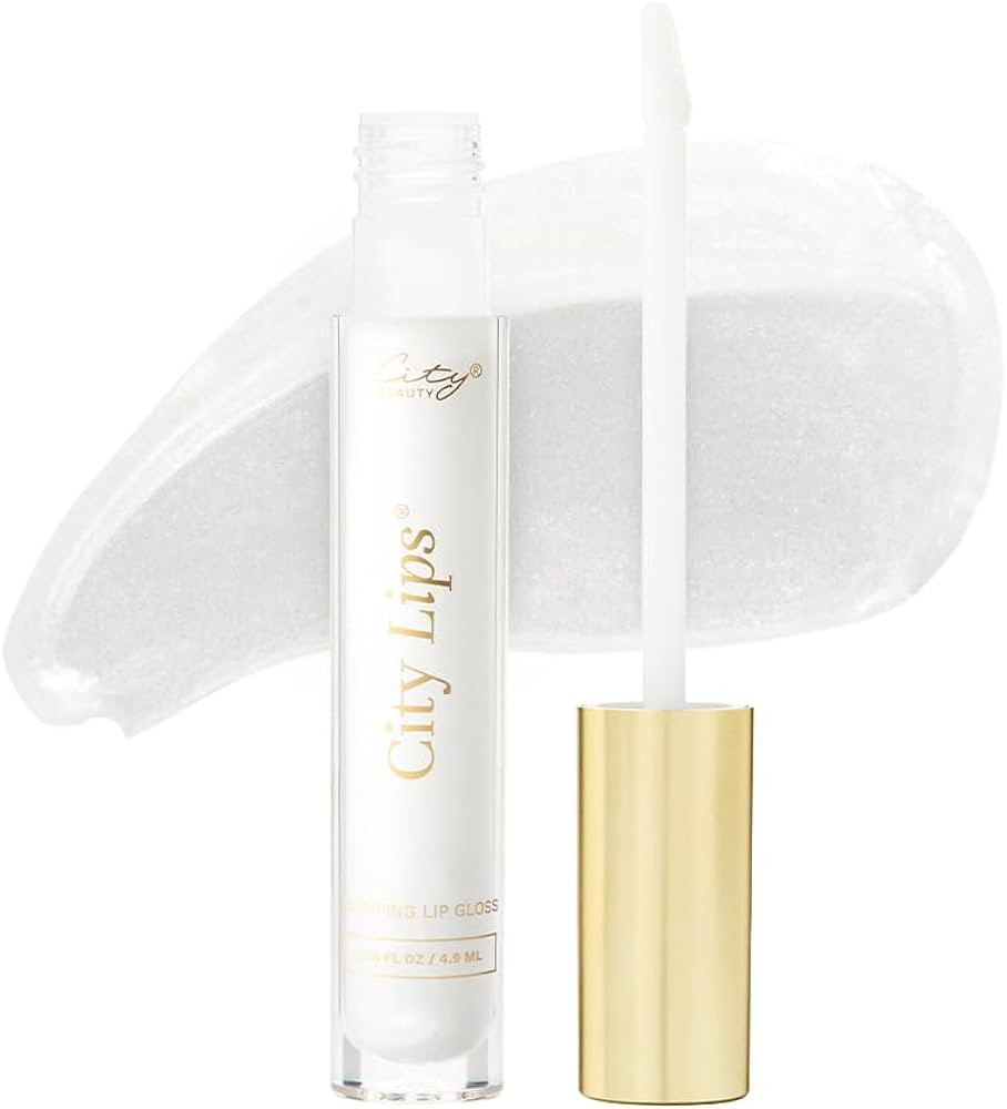 City Beauty City Lips Plumping Lip Gloss Silver Skyline - High-Shine Gloss for Fuller, Younger-Lo... | Amazon (US)