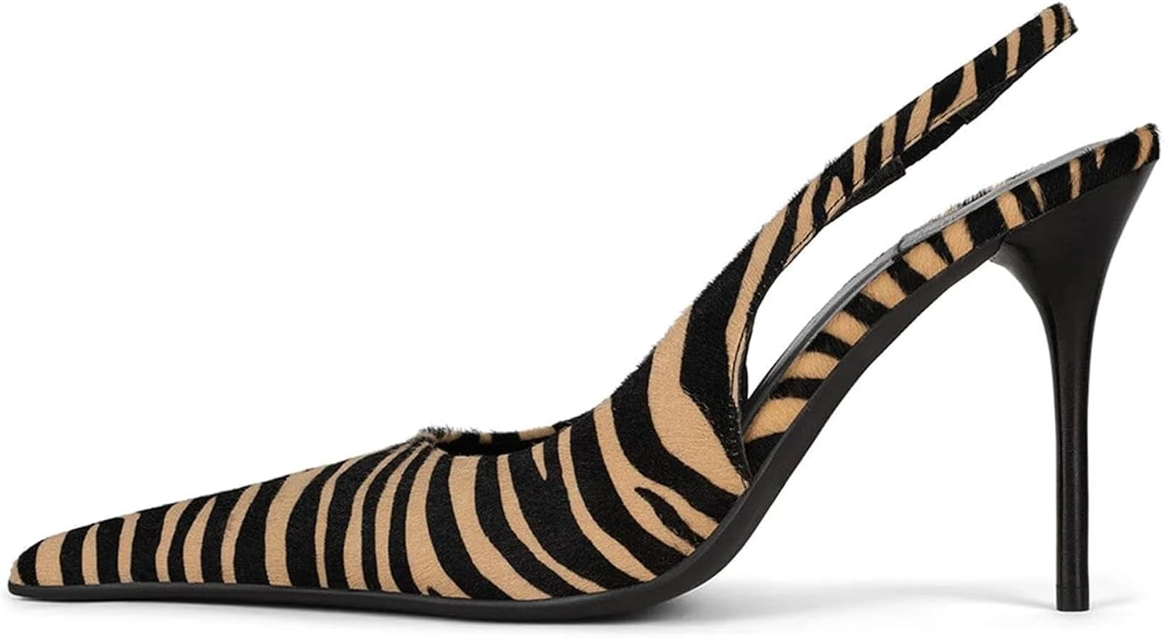 DOEYG Pointed Toe Slingback Heels Pumps for Women Stiletto Kitten Heels Faux Fur Slip on Heel Pum... | Amazon (US)