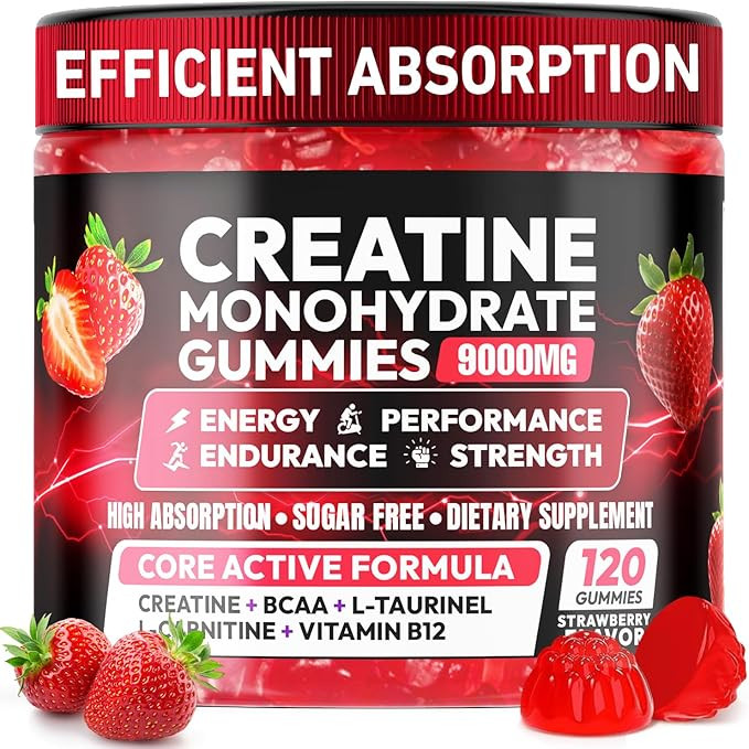 Creatine Gummies Monohydrate Complex, Chewable Creatine Monohydrate Gummies for Men & Women with ... | Amazon (US)