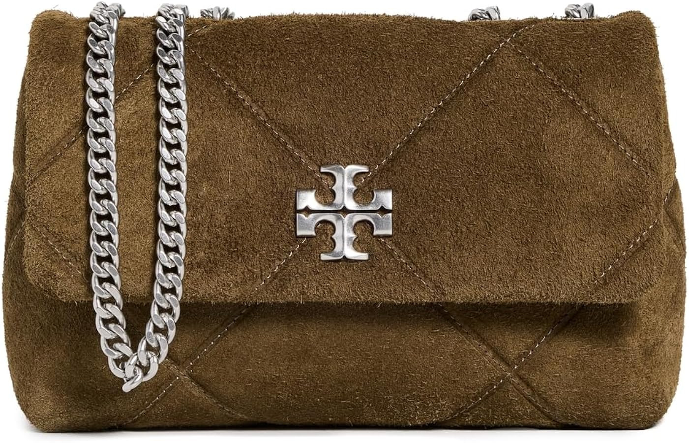 Tory Burch Women's Kira Diamond Quilt Suede Small Convertible Bag | Amazon (US)