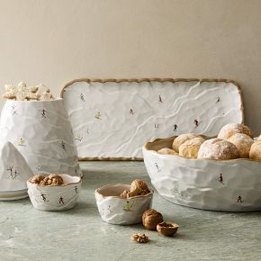 Holiday Skiers Stoneware Serveware Collection | West Elm (US)