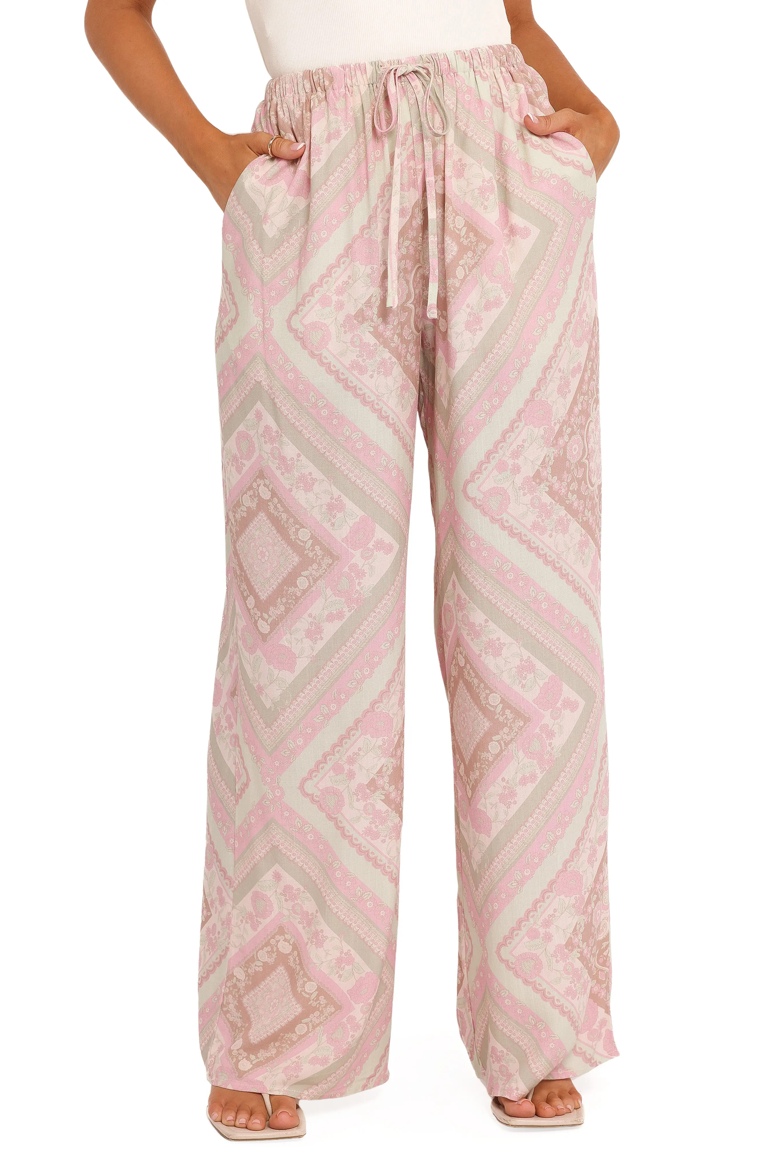 Varia Floral High Waist Wide Leg Pants (Women) | Nordstrom | Nordstrom
