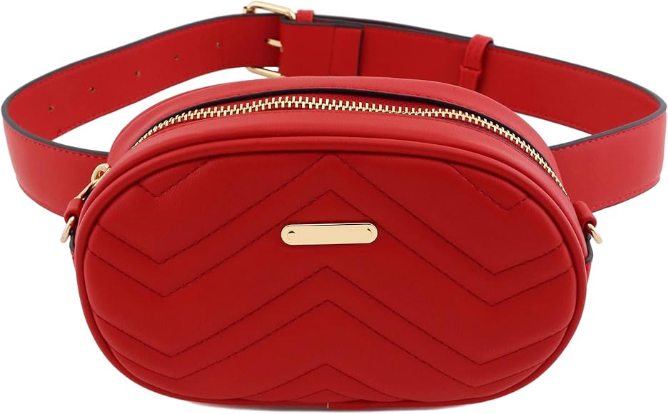 Quilted Small Versatile Purse Fanny Pack Waist Bag Crossbody | Amazon (US)