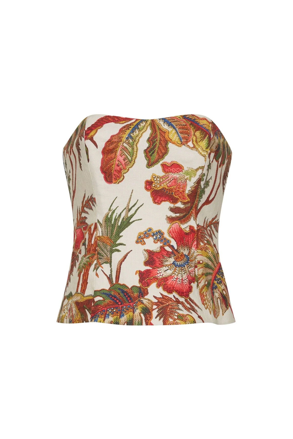 Agnes Top in Fauna Floral Ivory | Over The Moon