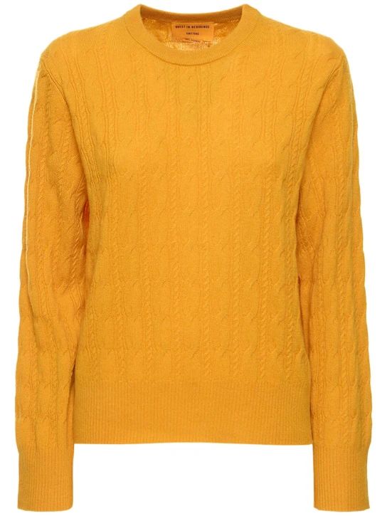 Twin cable cashmere crewneck sweater | Luisaviaroma