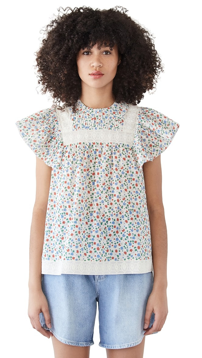Bubbie Ditsy Short Sleeve Top | Shopbop