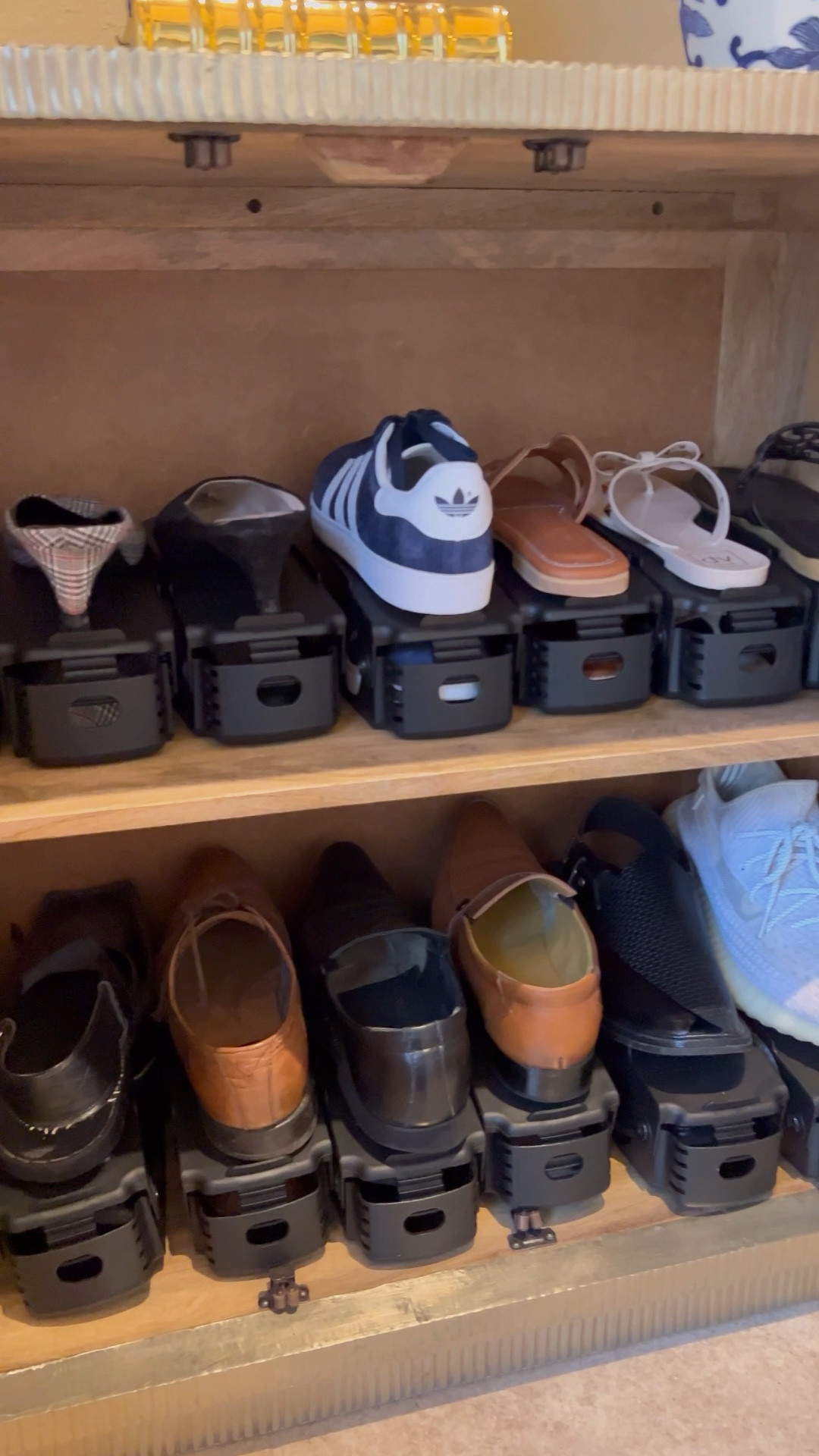 These shoe slot organizers allow you to easily store and see shoes. They fit perfect onto a shelf  

#LTKmomlife #LTKmorningroutine #LTKgrwm