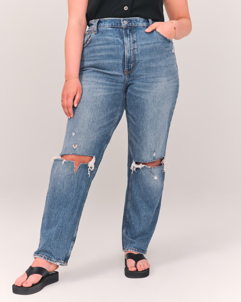 90s Ultra High Rise Straight Jeans | Abercrombie & Fitch (US)