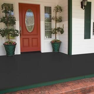 1 gal. Black Gloss Enamel Interior/Exterior Porch and Patio Floor Paint | The Home Depot