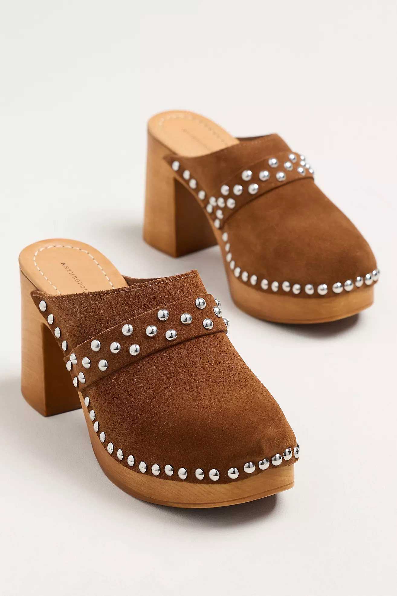 By Anthropologie Studded Block-Heel Clogs | Anthropologie (US)