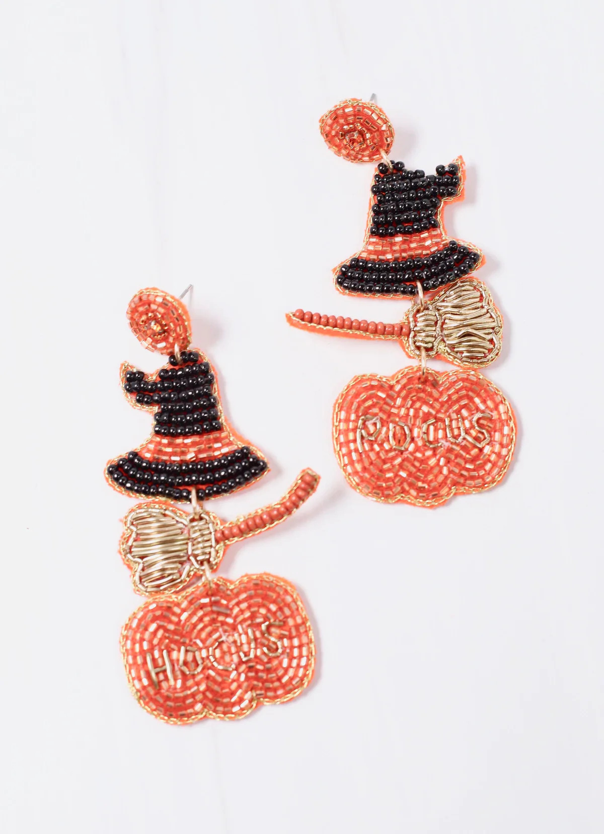 Hocus Pocus Witchy Earring ORANGE | Caroline Hill