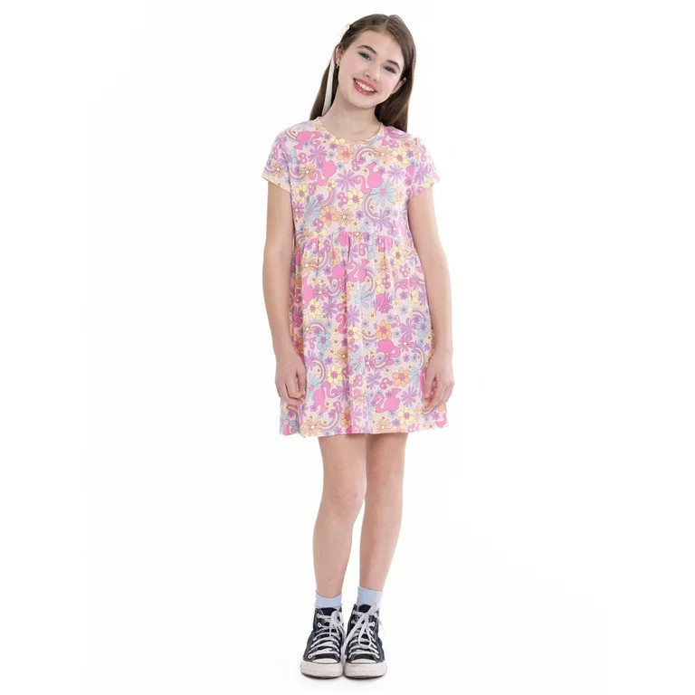 Barbie Girls Dress with Short Sleeves, Sizes XS-L - Walmart.com | Walmart (US)