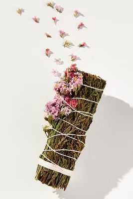 Black + Jane Cedar and Pink Misty Flowers Smudge Bundle | Anthropologie (US)