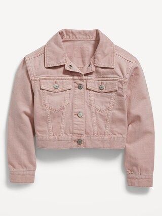 Cropped Jean Trucker Jacket for Girls | Old Navy (US)