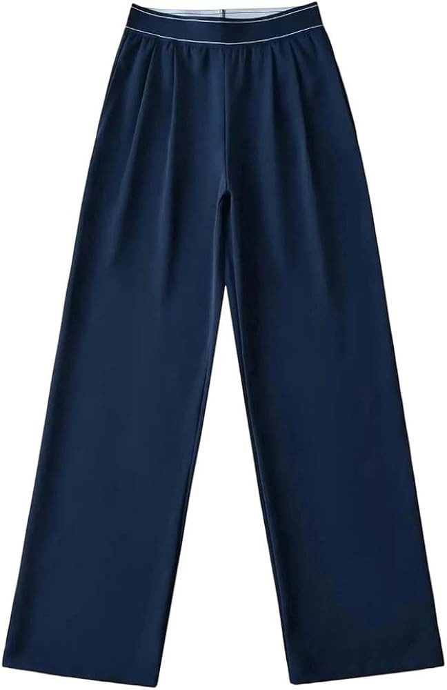 Women Elastic High Waist Wide Leg Pants Loose Lightweight Straight Quick Dry Breathable Sweatpant... | Amazon (US)