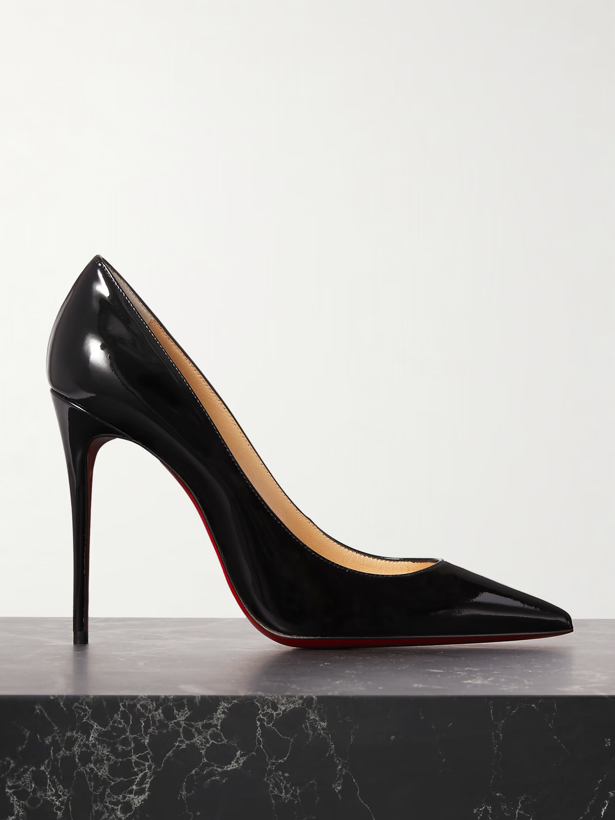 Christian Louboutin - Kate 100 Patent-leather Pumps - Black | NET-A-PORTER (UK & EU)