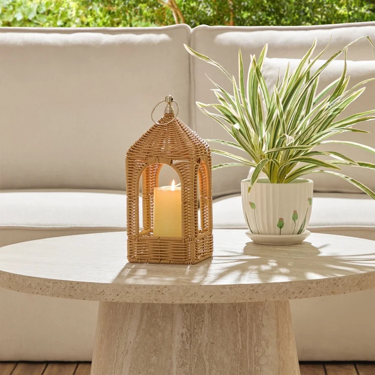Rattan Lantern, 12", by My Texas House | Walmart (US)