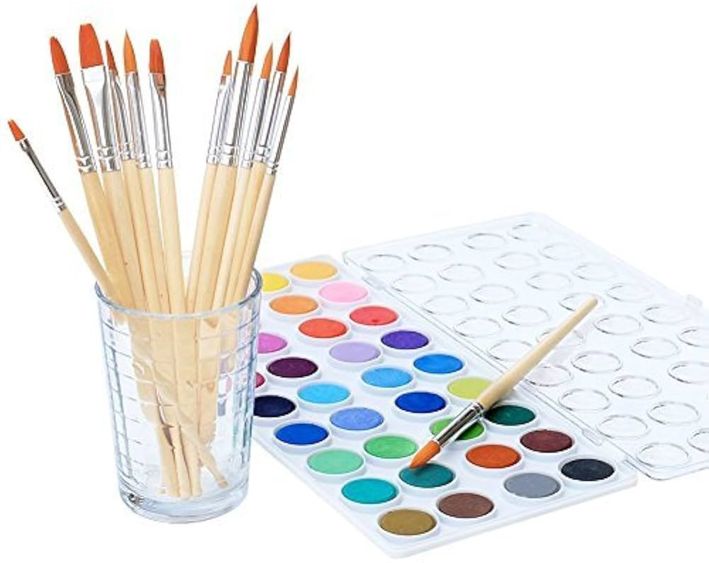 Premium Non-Toxic Watercolor Paint Set for Kids and Adults - Vibrant Water Color Paint Set with 3... | Amazon (US)