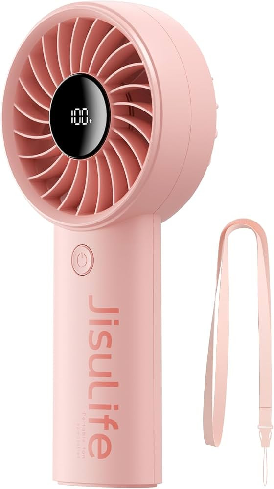 JISULIFE Handventilator, 5000mAh Akku, verbesserter tragbarer Ventilator mit starkem Wind, USB wi... | Amazon (DE)