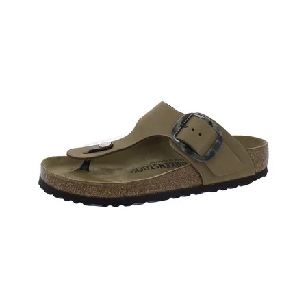 Birkenstock Womens Gizeh Big Buckle Nubuck Slide T-Strap Sandals | Walmart (US)
