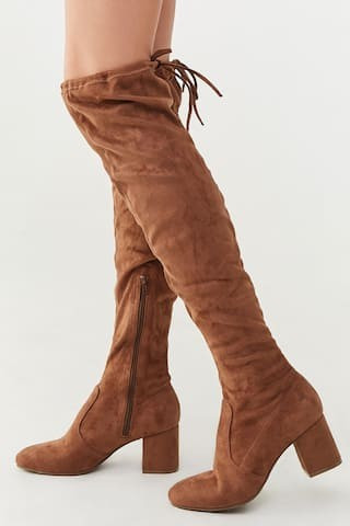 Faux Suede Over-the-Knee Boots | Forever 21 (US)