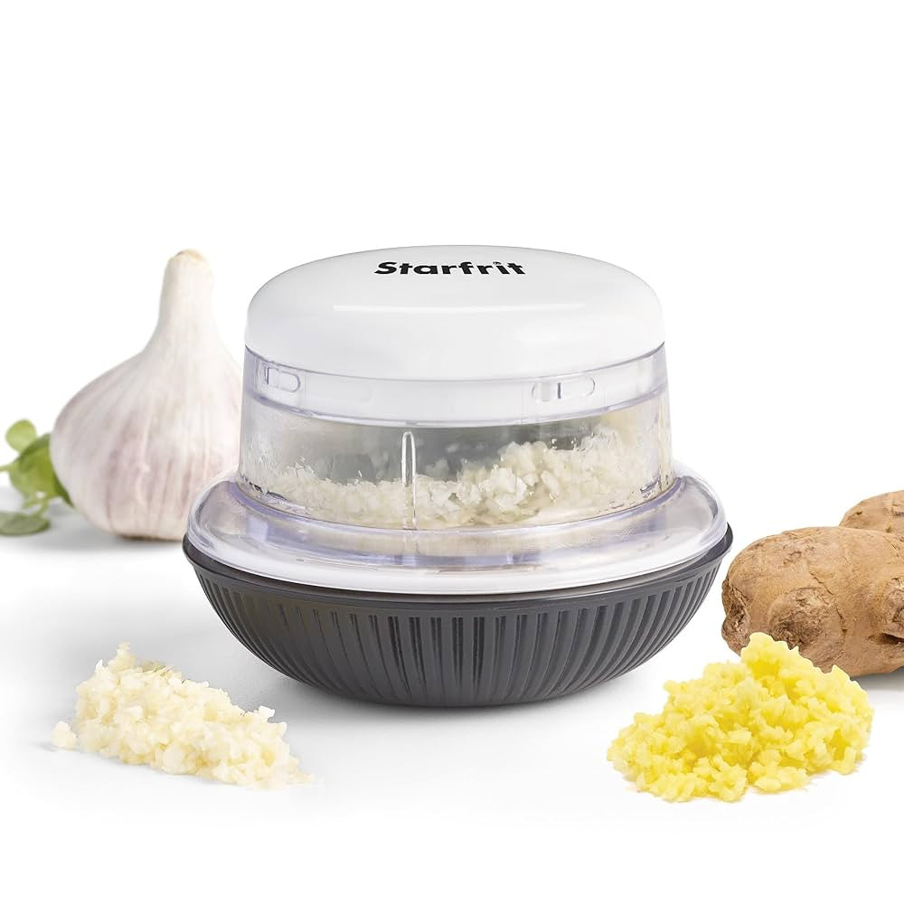 Starfrit Mini Rolling Chopper - Effortless Chopping with Dual Blades - Non-Slip Base - White | Amazon (CA)