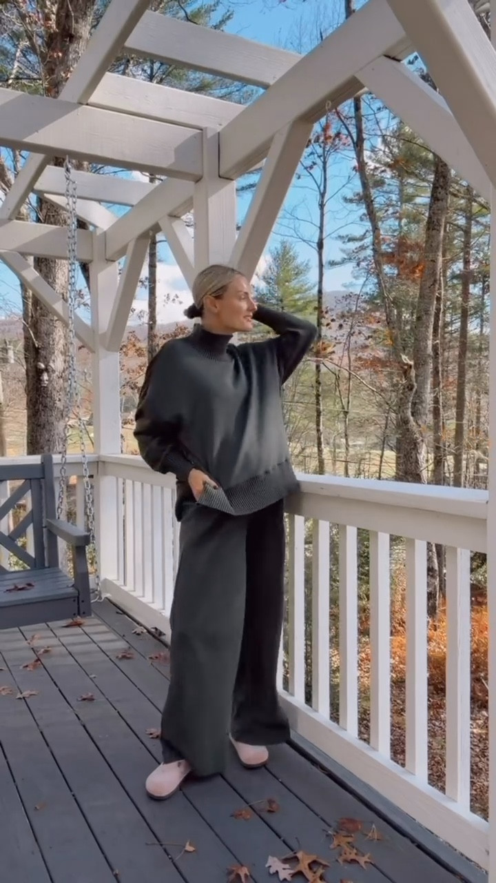 This dark green lounge set is so comfortable! I wore it this past weekend several days! 🤣 This set would be such a great add to your Christmas list! Wearing a M in this set! 

Loverly Grey, loungewear, lounge set, matching set, gift ideas for her, fall outfit, jacket, weekend outfit, travel outfit 

#LTKSeasonal #LTKStyleTip