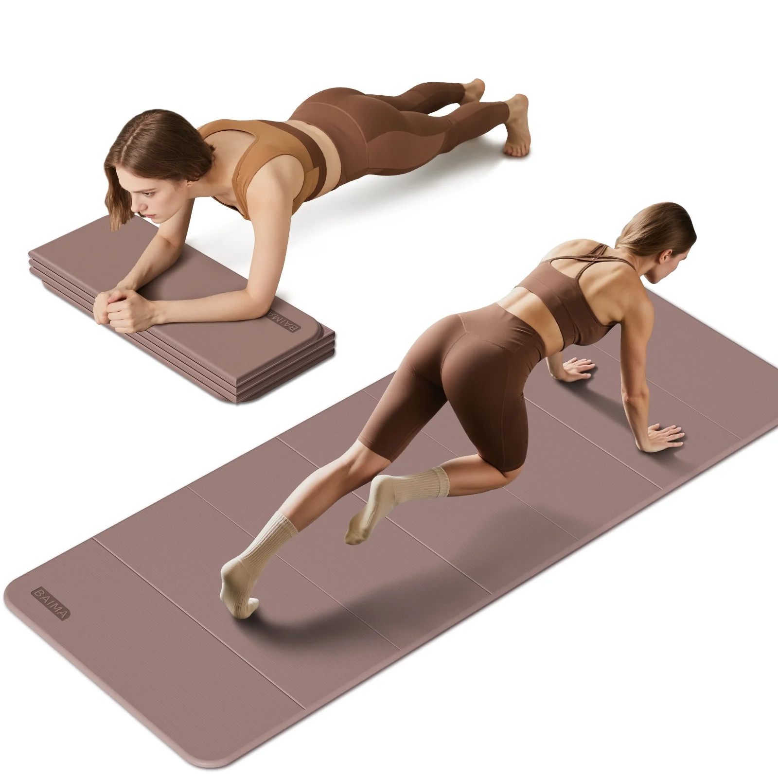 BAIMA Foldable Yoga Mat 10mm Thick , Workout Mats for Home Gym , Pilates,Quick Unfold/Stor,Non-Sl... | Walmart (US)