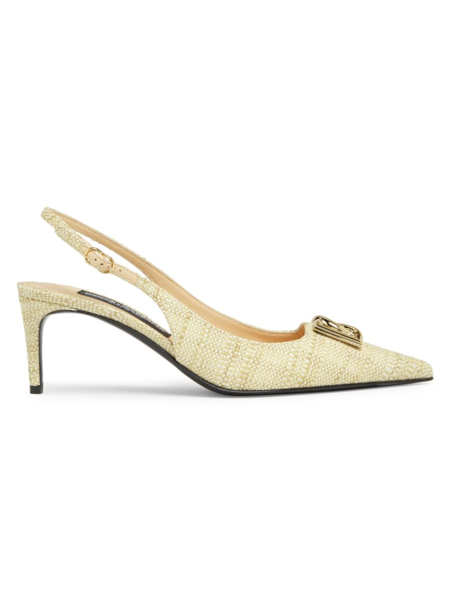 Raffia 60MM Slingback Pumps | Saks Fifth Avenue