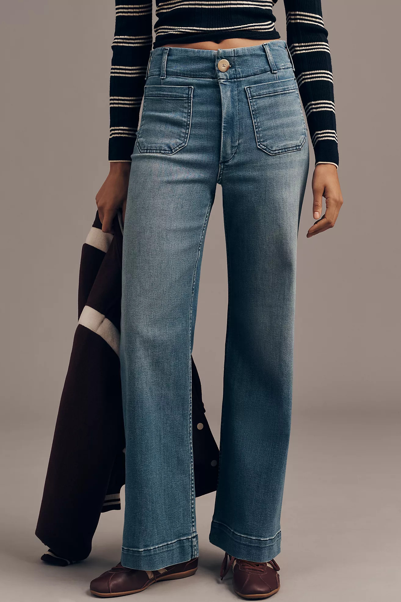 The Colette Full-Length Wide-Leg Jeans by Maeve | Anthropologie (UK)